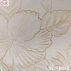New 0.8mm Rose Pattern PU Artificial Leather Fabric Western Tablemat Furniture Clothing Wallpaper - Ningbo Sunrise Synthetic Materials Co., Ltd.