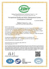 ISO 45001 certificate from MARKET UNION CO.,LTD.