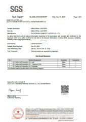 CA65/CP65 certificate from Zhongshan Sumatic Caster Co. Ltd.