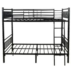 Double Decker Dormitory Loft Bunk Bed Frame Metal Beds Full Over Full - Image 3