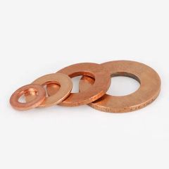 Solid Gasket DIN Standard M3 M22 Plain Finish Sealing Washer Shim Red Cooper Flat Round Washer for Industry - Hangzhou Better Fastener Technology Limited