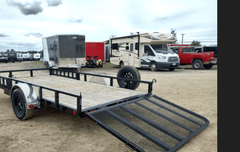 2024 PJ Trailers 7×14 7K Powder Coated Open Utility w/Rear Ramp Gate, Solid Metal Side Walls - Image 5