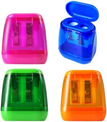 Colorful Portable Compact Dual Holes Manual Pencil Sharpeners - Image 1