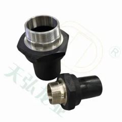 HDPE Threaded Male Coupling for Drinking Water System with Stainless Steel Insert - Image 1