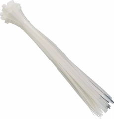 White Nylon Cable Tie Width 3 mm Color White Length 100 mm Material Nylon Pack Type Packet Usage/Application - Image 1