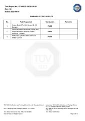 TEST REPORT2 certificate from Changzhou Fengyue Case Co., Ltd