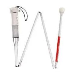 Foldable Aluminum Crutches Adjustable Disabled Crutches Guiding Cane - Image 1