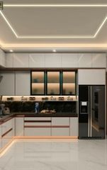 U&L Shape Modular Kitchen Interior Works Hardware Soft-close Safety Features Safety Workflow Design Easy Workflow Material Bwp/bwr Ply Or - Image 7