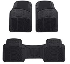 3 PCS PVC Car Mat Black - Image 1