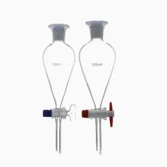 Customized Logo Borosilicate Glass Pear Shape Lab Separatory Funnel - Image 1