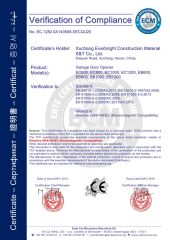 CE FOR DOOR OPENER certificate from Zhengzhou Everbright Construction Material Co., Ltd.