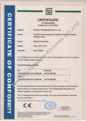 CE Certificate for Panic Button in 2012 certificate from Shenzhen Chitongda Electronic Co., Ltd.