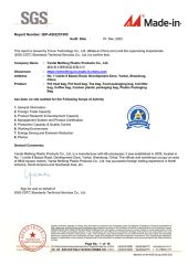 SGS Certificate certificate from Yantai Meifeng Plastic Products Co., Ltd.