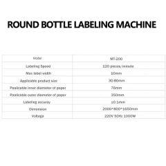 PLC Control Sticker Labels Automatic Round Bottle Glass Bottle Labeling Machine - Image 3