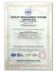 ISO9001 certificate from Kunshan Greenwill Co., Ltd.