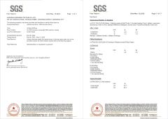 SGS certificate from Hangzhou Mosheng Textiles Co., Ltd.