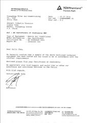 1 certificate from Foshan Sylon Electrical Appliances Co., Ltd.