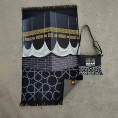 Factory Wholesale Prayer Mat Rug with Bag Muslim Carpet Rug Set Travel - Image 1