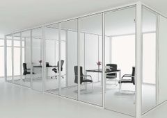 Office Glass Partition Pattern Plain Position Indoor Finishing Swing Color Transparent Shape Rectangular Glass Thickness 10 - Image 1