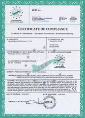 ISET certificate from Qingdao Relong Technology Co., Ltd.