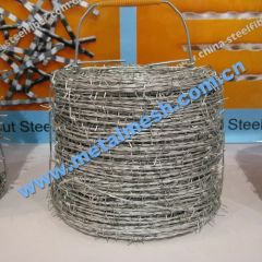 Electro Galvanized Barbed Wire for Fence Color Bright Trademark Yusen Model NO. 12*14# Barb Length 10mm Barbed Distance - Hebei Yusen Metal Wire Mesh Co., Ltd.
