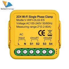 SLS 2 Channel Smart Energy Meter Clamp for Solar System Consumption Monitor - Image 1