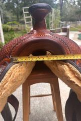 Brown 16 Inch Billy Cook Leather Saddle - Image 2