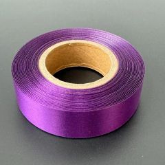 Factory Stocked Polyester Single/Double Faced Smooth Violet Purple Satin Ribbon - Image 6
