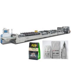 Automatic 4 Side Sealing Bag 8 Side Welding Square Flat Bottom Stand up Zipper Pouch Making Machine for Coffee Packaging - Zhejiang Chovyting Machinery Co., Ltd.