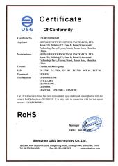 rohs for coating thickness gauges certificate from Shenzhen Yowexa Measurement Technology Co., Ltd.