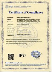 IP67 waterproof certificate certificate from Shanghai Kaiwei Intelligent Technology (Group) Co., Ltd.