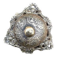 Unique Vintage Brass Table Call Bell Engraved Design, For Worship - Image 10