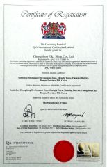 ISO certification certificate from Changzhou Z&J Sling Co., Ltd.