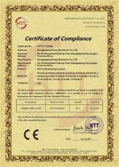 CE certificate from Zhangjiagang Eceng Machinery Co., Ltd.