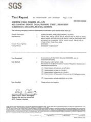 Certificate certificate from Shandong Panda Chemical Co., Ltd.