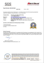 SGS certificate from Zhongshan JDL Metal Crafts Co., Ltd.