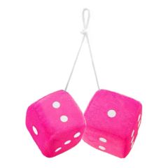 Wholesale Bulk Custom Personalized Pair Red Pink Plush Car Decorative Hanging Mirror Fuzzy Dice Pair Toys - Yangzhou Detuo Trading Co., Ltd.