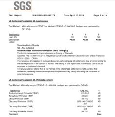 SGS Test Report Page 3 certificate from Tongxiang Anliang Import and Export Co., Ltd