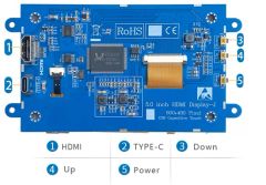 Touch TFT LCD Display 5" Inch Vertical Type HDMI Raspberry Pi Driver Board Module - Image 1