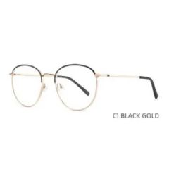 Vm-4525 Classic Round Metal Eyeglasses Adjustable Hinge, Slim Frame for Daily Wear - Image 3