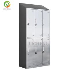 Six-Door Sloping Stainless Steel Locker with Handle Cleanroom Lockers - Wuxi Licheng Smart Technology Co., Ltd.