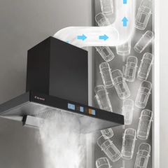 Wall-Mounted Styled Range Hood T Shape Range Hood Origin China Noise 61-70dB Venting Ducted Trademark Citin Panel Glass - Image 6