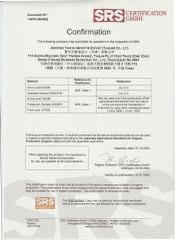 SRS Organic certification certificate of JINGFENG TIANTAI IMPORT & EXPORT (TIANJIN) CO., LTD – certificate photo, supplier certificates section