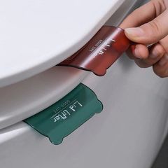 Plastic Toilet Seat Lifter Color White Shape Square Material Plastic Installation Method Self-adhesive 3m Tape Comfort Level More Comfortable Riding - Image 3