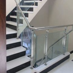 Glass Stair Railing Material as per choice Application as per choice System Type as per choice Mounting Type as per - Achievers Design Studio