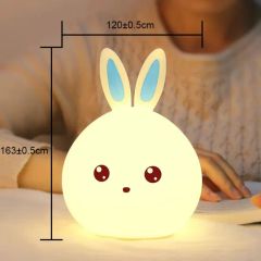 Silicone LED Cute Rabbit Night Light, Touch Desk Lamp - Image 5