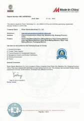 SGS certificate from Ruian Sanwin Machinery Co., Ltd.