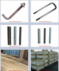 Threaded Bars / U-Bolts / L-Bolts Maximum Length 6 Meters Diameter Range M6 To M100 Material Options Bzp And Hdg Inch Size Correspondence - Image 1