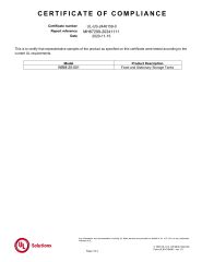 UL 2 certificate from Taian WoBang Machinery Co., Ltd.