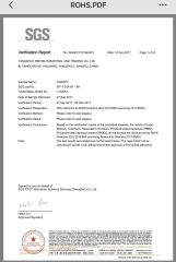 ROHS certificate from Yangzhou Reking Industrial & Trading Co., Ltd.